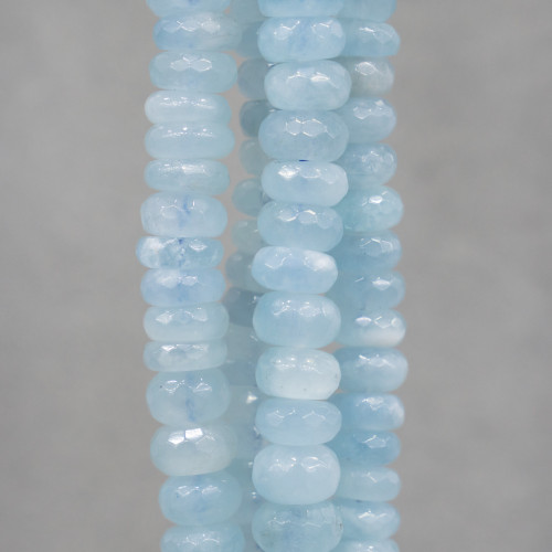 Aquamarine First Choice Irregular Faceted Rondelle 10x06mm