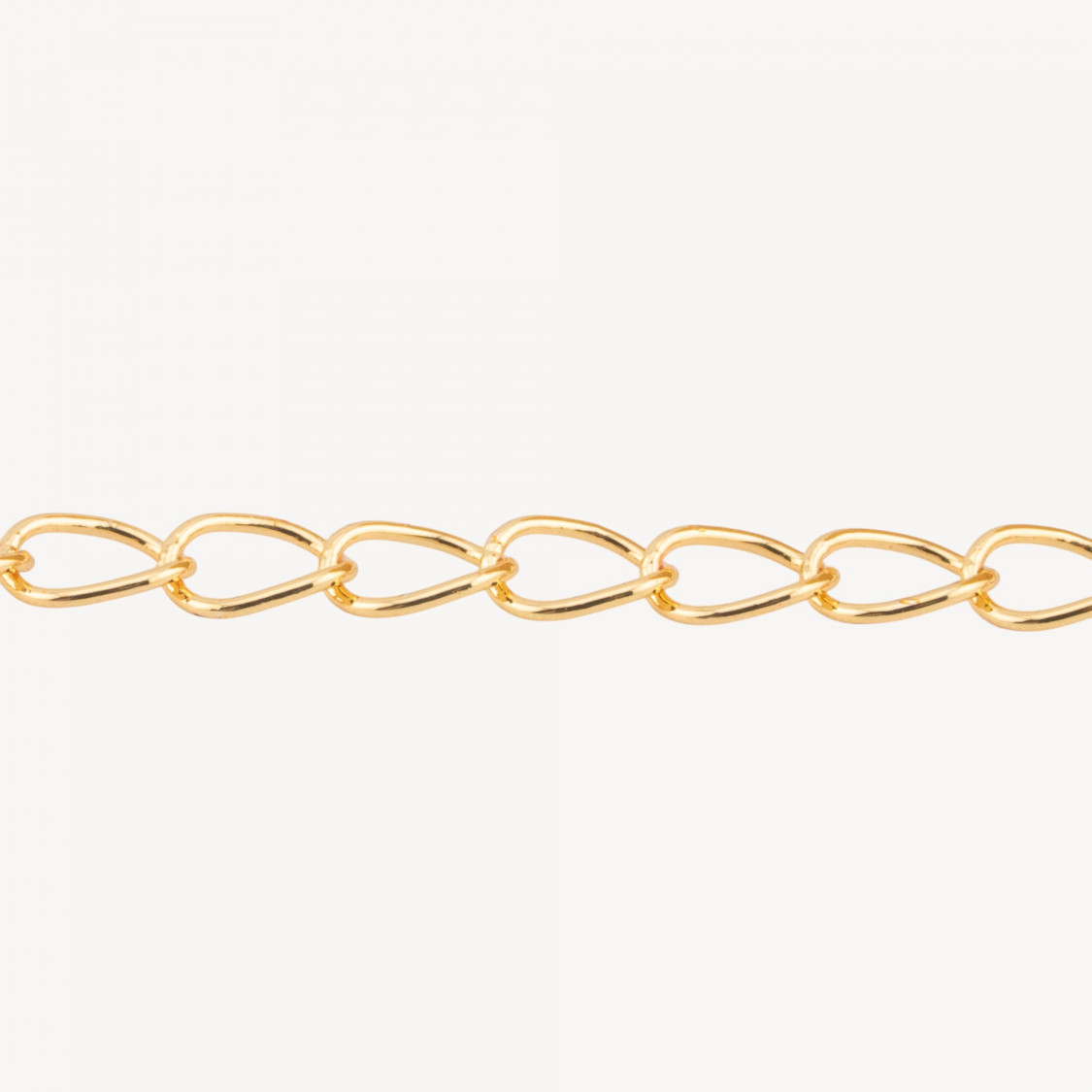 Catena Di Bronzo A Metraggio Grumetta Liscia 4x5mm COD160BS 1 Metro Dorato-CATENE DI OTTONE E BRONZO | Worldofjewel.com