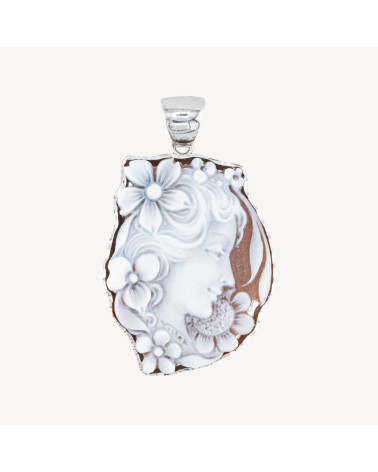 Componente Pendente In Argento 925 Con Cammeo Italiano Artigianale 30x40mm-ARGENTO 925 DESIGN ITALY | Worldofjewel.com