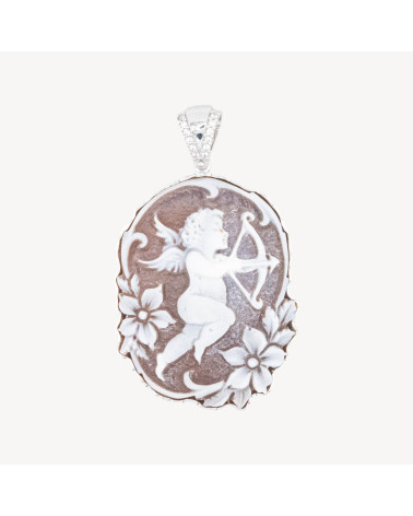 Componente Pendente In Argento 925 Con Cammeo Italiano Artigianale 30x40mm-ARGENTO 925 DESIGN ITALY | Worldofjewel.com