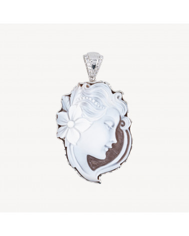 Componente Pendente In Argento 925 Con Cammeo Italiano Artigianale 30x40mm-ARGENTO 925 DESIGN ITALY | Worldofjewel.com