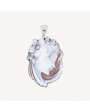 Componente Pendente In Argento 925 Con Cammeo Italiano Artigianale 32x44mm-ARGENTO 925 DESIGN ITALY | Worldofjewel.com