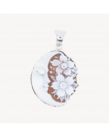 Componente Pendente In Argento 925 Con Cammeo Italiano Artigianale 33x35mm-ARGENTO 925 DESIGN ITALY | Worldofjewel.com