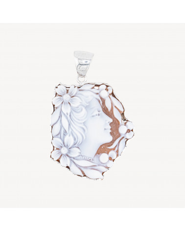 Componente Pendente In Argento 925 Con Cammeo Italiano Artigianale 33x40mm-ARGENTO 925 DESIGN ITALY | Worldofjewel.com