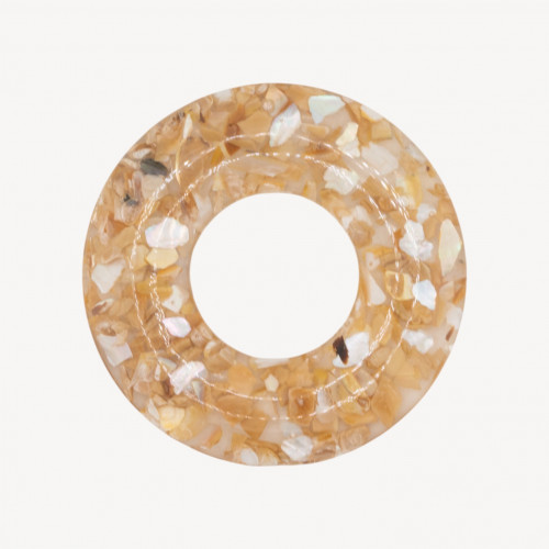 Élément en résine avec mosaïque de nacre 6,5 cm