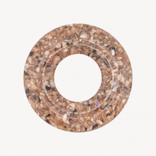 Élément en résine avec mosaïque de nacre 6,5 cm MOD3