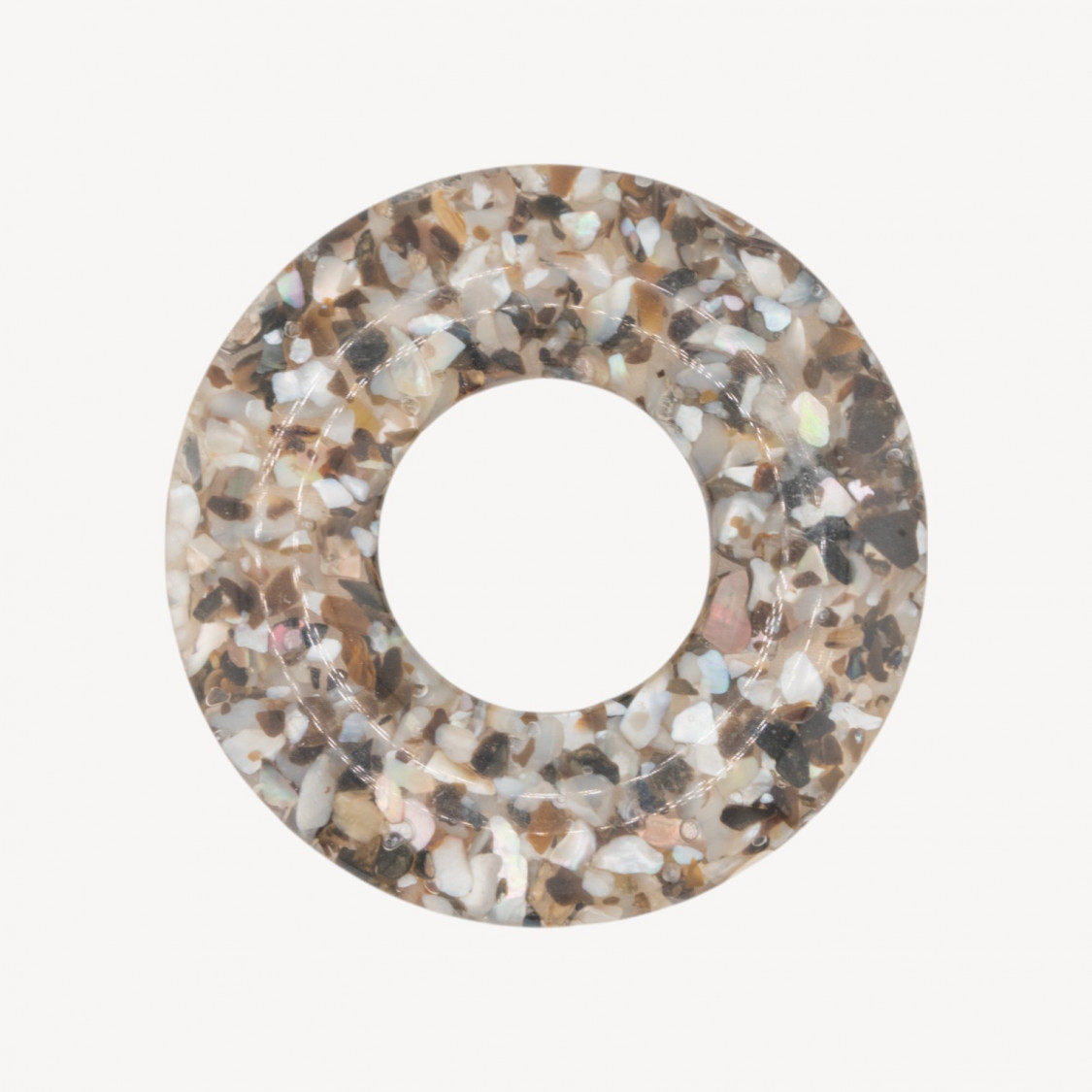 Élément en résine avec mosaïque de nacre 6,5 cm MOD4-COMPOSANTS EN RÉSINE | Worldofjewel.com