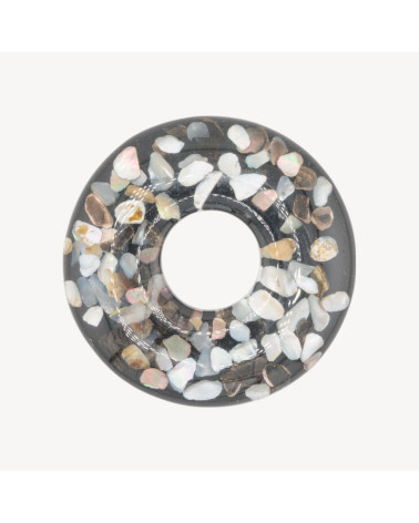Componente Di Resina Con Mosaico Madreperla 6cm-COMPONENTI DI RESINA | Worldofjewel.com