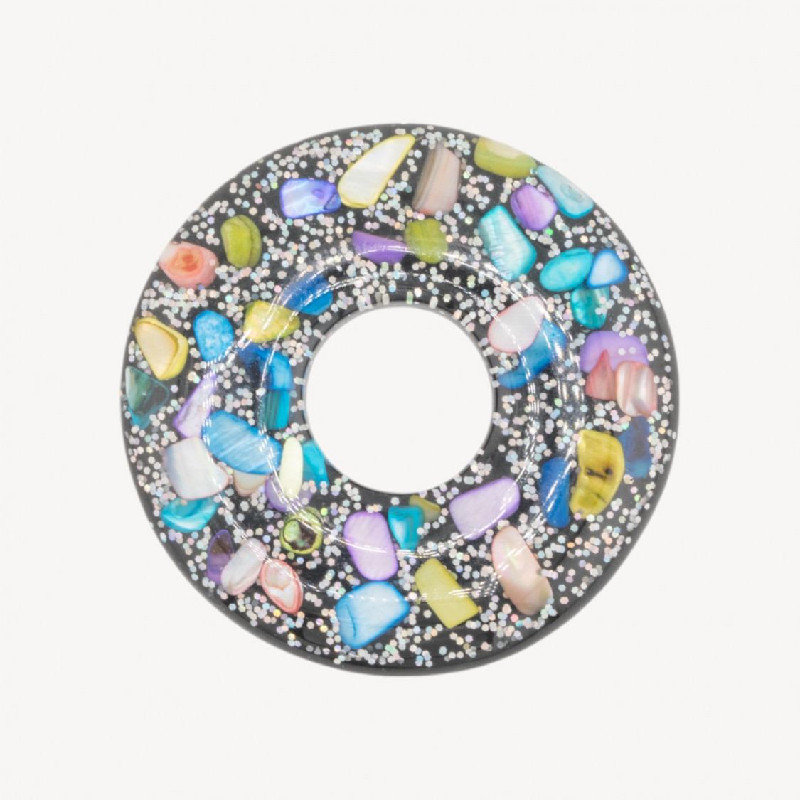 Componente de resina con mosaico de nácar 6cm MOD3-COMPONENTES DE RESINA | Worldofjewel.com