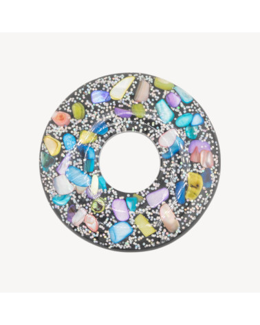 Componente Di Resina Con Mosaico Madreperla 6cm MOD3-COMPONENTI DI RESINA | Worldofjewel.com