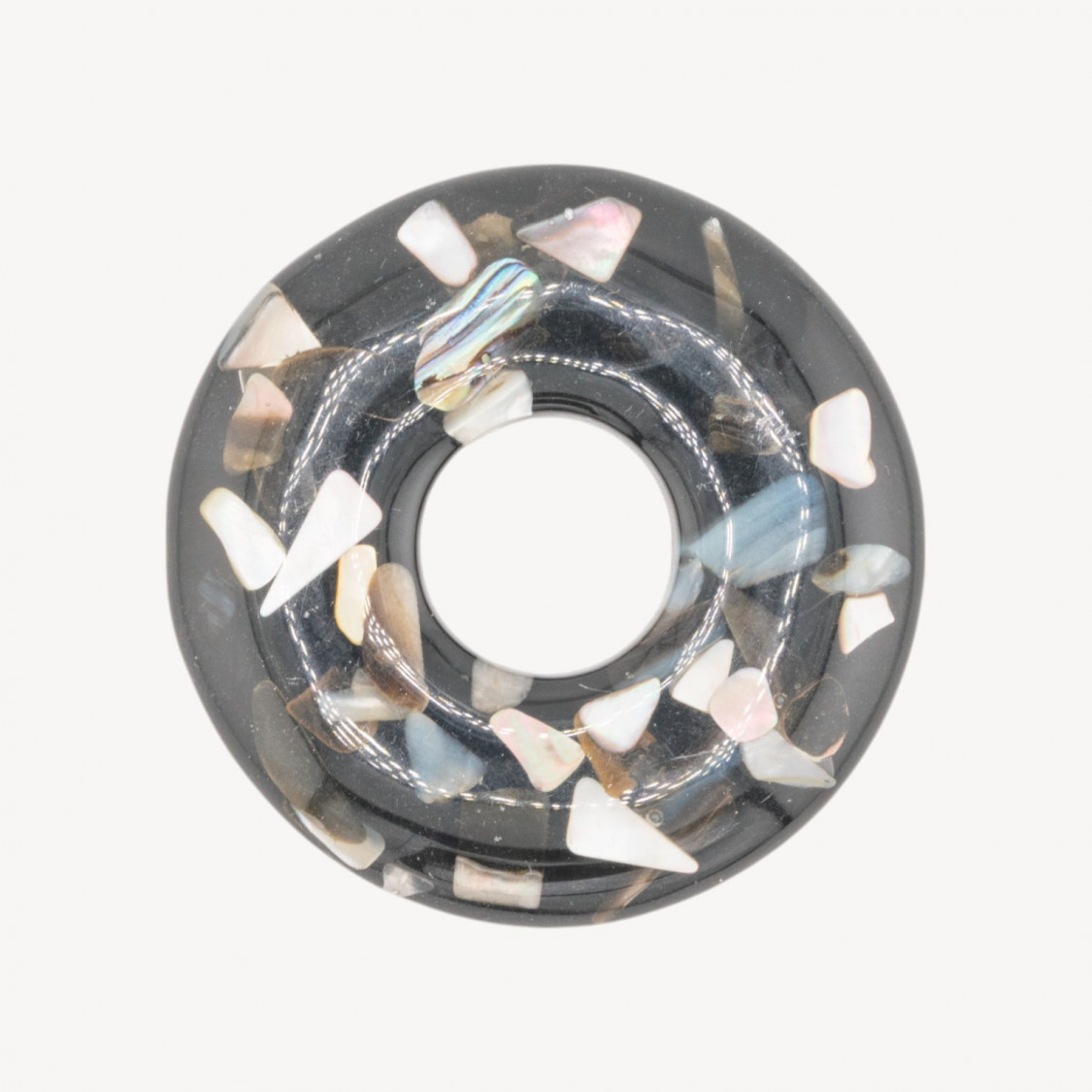 Élément en résine avec mosaïque de nacre 6 cm MOD6-COMPOSANTS EN RÉSINE | Worldofjewel.com