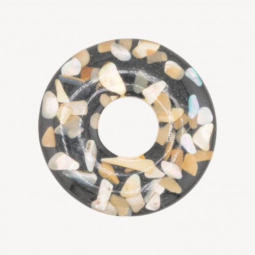Componente de resina con mosaico de nácar 6cm MOD7