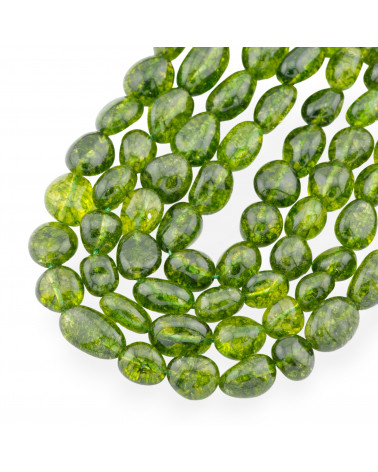 Cristallo Di Rocca Peridot Sasso Burattato 10-12mm Scuro-ROCK CRYSTAL | Worldofjewel.com