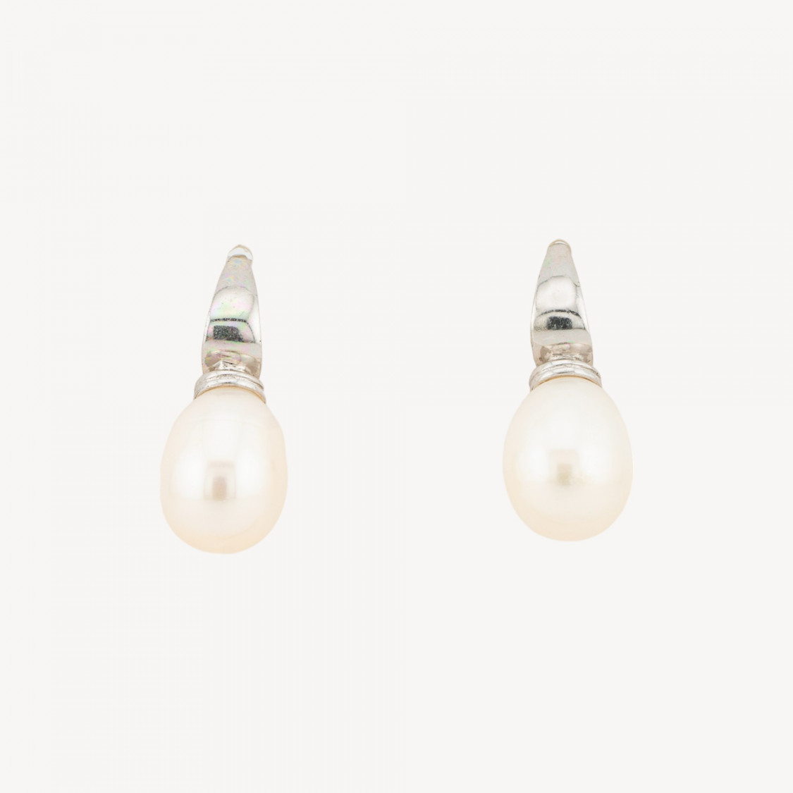 925 Silver Stud Earrings with 10x28mm River Pearls-SILVER 925 DESIGN ITALY | Worldofjewel.com