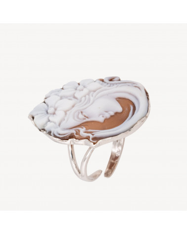 Anello In Argento 925 Con Cammeo Italiano Artigianale Misura Regolabile 20mm-ARGENTO 925 DESIGN ITALY | Worldofjewel.com
