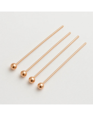 Chiodini Spilli Di Argento 925 50mm Filo 0,50mm Oro Rosa 5 Grammi 40pz Ca.-CHIODINI A PALLINA | Worldofjewel.com