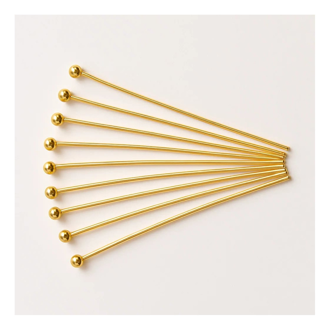 Chiodini Spilli Di Argento 925 60mm Filo 0,50mm Dorato 5 Grammi 35pz Ca.-CHIODINI A PALLINA | Worldofjewel.com