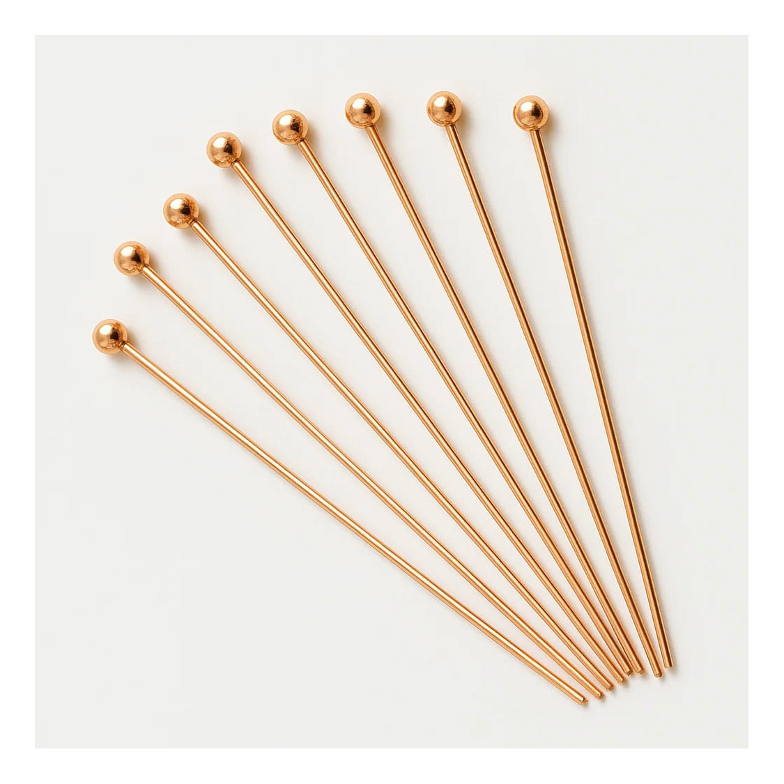 Chiodini Spilli Di Argento 925 60mm Filo 0,50mm Oro Rosa 5 Grammi 30pz Ca.-CHIODINI A PALLINA | Worldofjewel.com