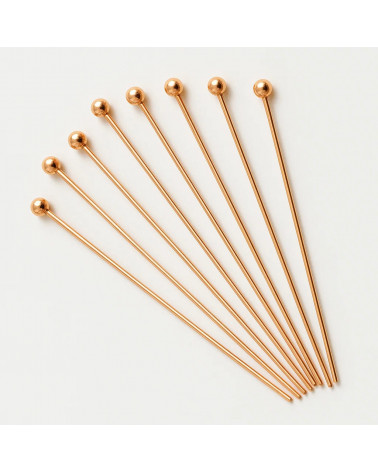 Chiodini Spilli Di Argento 925 60mm Filo 0,50mm Oro Rosa 5 Grammi 30pz Ca.-CHIODINI A PALLINA | Worldofjewel.com