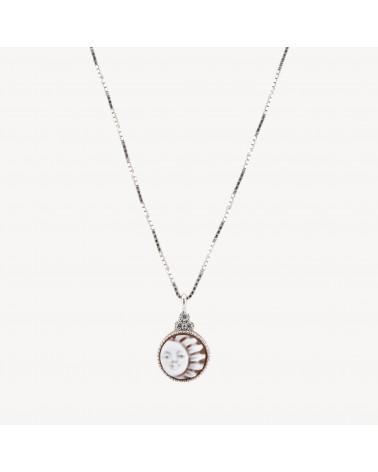 Collana Con Pendente In Argento 925 Con Cammeo Italiano Artigianale 9mm-ARGENTO 925 DESIGN ITALY | Worldofjewel.com