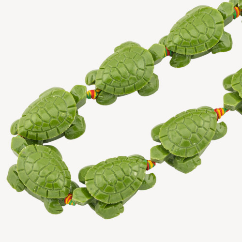 Χάντρες Ρητίνης Turtle 24x34mm 11 τεμάχια Πράσινες