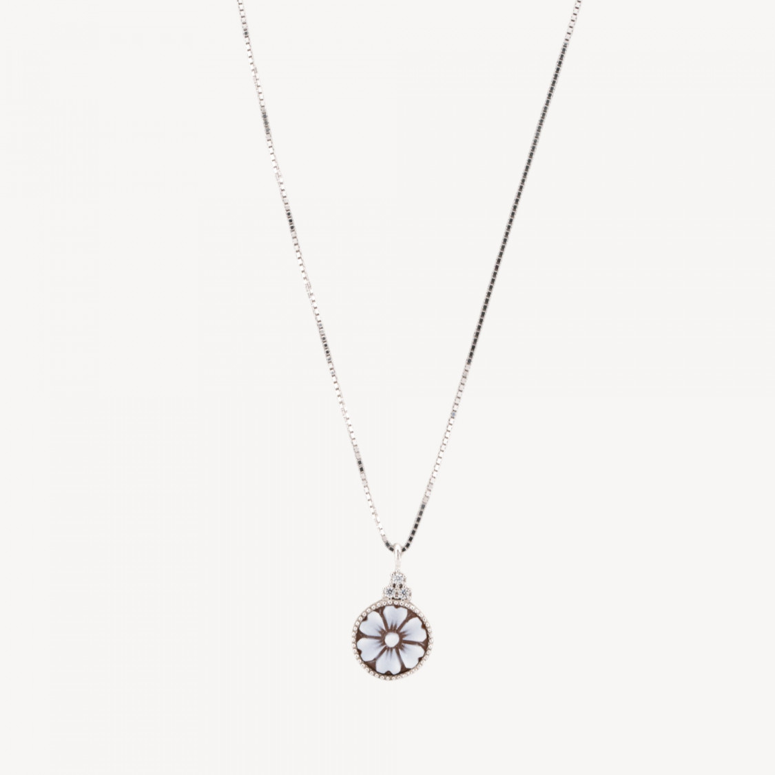 Collana Con Pendente In Argento 925 Con Cammeo Italiano Artigianale 9mm-ARGENTO 925 DESIGN ITALY | Worldofjewel.com