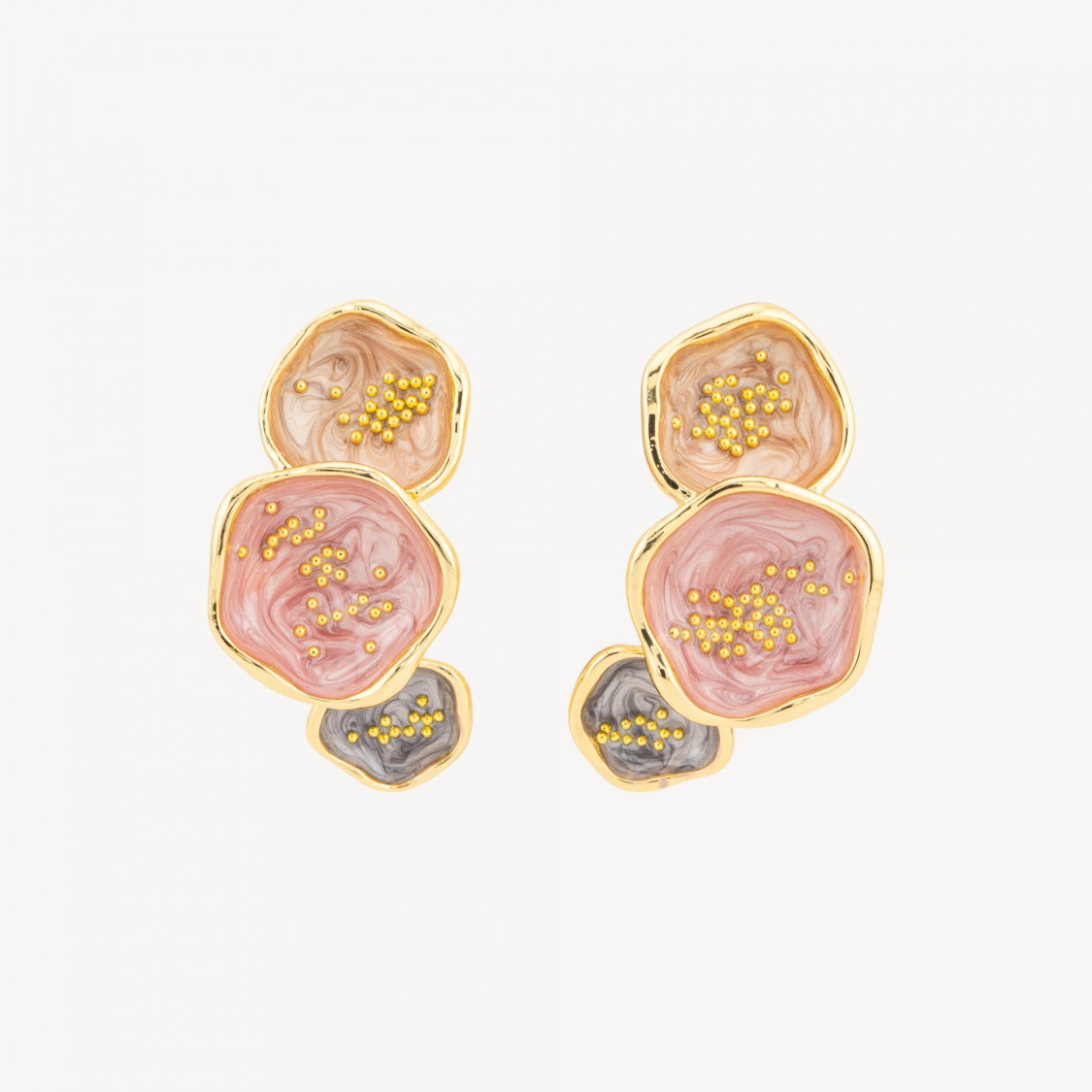 Pendientes de bisutería esmaltados de la colección Isabella (1 par)-PENDIENTES DE BRONCE DE LA COLECCIÓN ISABELLA | Worldofjewel.com