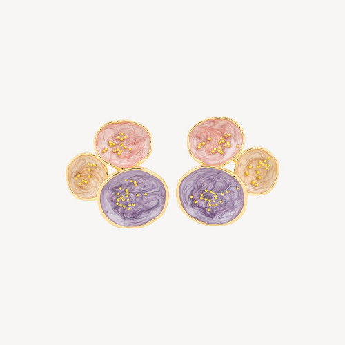 Pendientes de bisutería esmaltados de la colección Isabella (1 par)