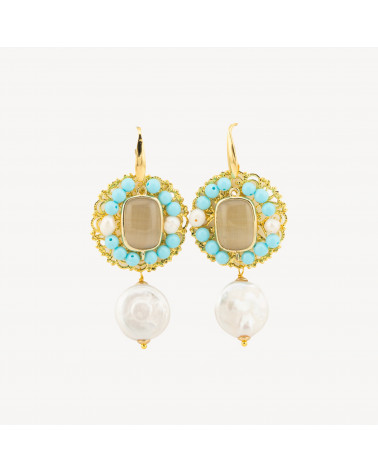 Orecchini Di Bronzo E Pietre E Cristalli MOD.6-CRYSTAL BRONZE | Worldofjewel.com