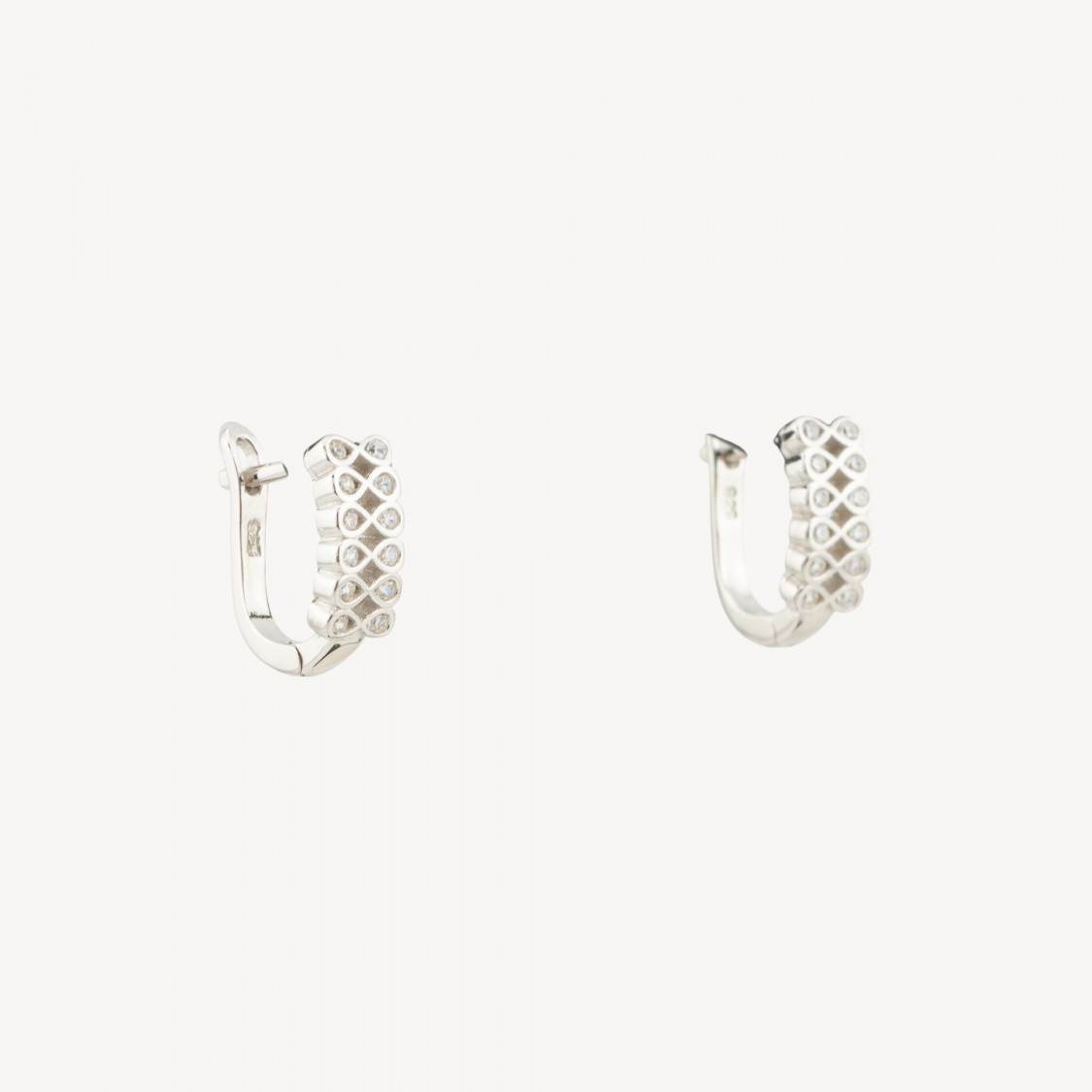 Σκουλαρίκια από ασήμι 925-Σκουλαρίκια LUX από ασήμι 925 και ζιργκόν | Worldofjewel.com