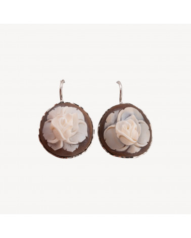 Orecchini In Argento 925 Con Cammeo Italiano Artigianale 9mm-ARGENTO 925 DESIGN ITALY | Worldofjewel.com
