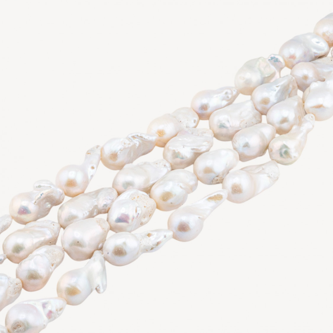 Perle Di Fiume Barocche A Goccia (FSE) 85-90gr Bianco-PERLES BAROQUES | Worldofjewel.com