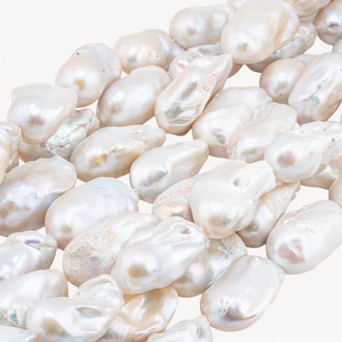 Perle Di Fiume Barocche A Goccia (FSE) 120-130gr Bianco-PERLES BAROQUES | Worldofjewel.com