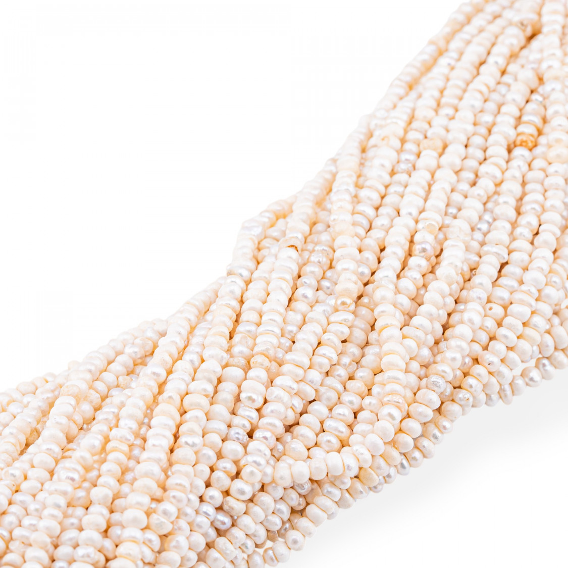 Preiswerte Mikro-Flussperlen, 4–4,5 mm, undurchsichtig weiß-NATÜRLICHE SÜSSWASSER-FLUSS-MIKROPERLEN | Worldofjewel.com
