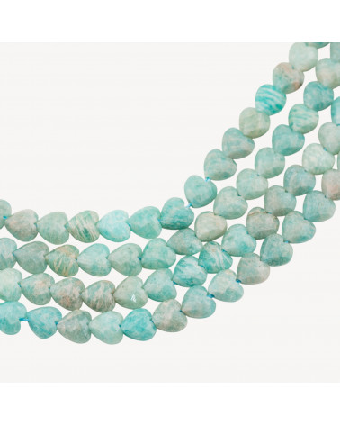 Amazonite Cuore Piatto Sfaccettato Taglio Rigido 8mm-AMAZONITE | Worldofjewel.com