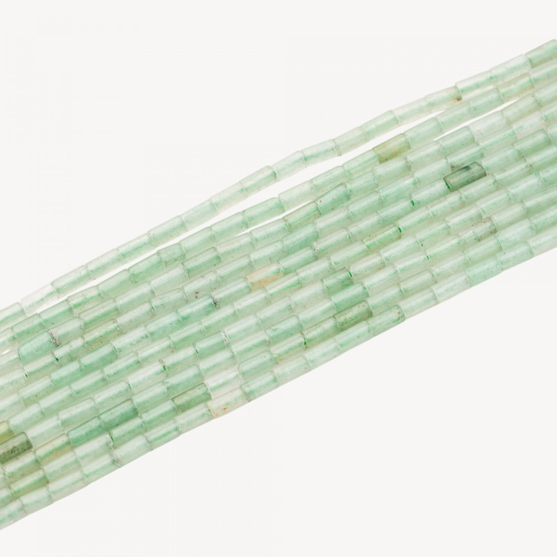 Avventurina Verde Cilindro Liscio Cannettina 2x4mm-GREEN ADVENTURINE | Worldofjewel.com