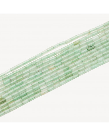Avventurina Verde Cilindro Liscio Cannettina 2x4mm-GREEN ADVENTURINE | Worldofjewel.com