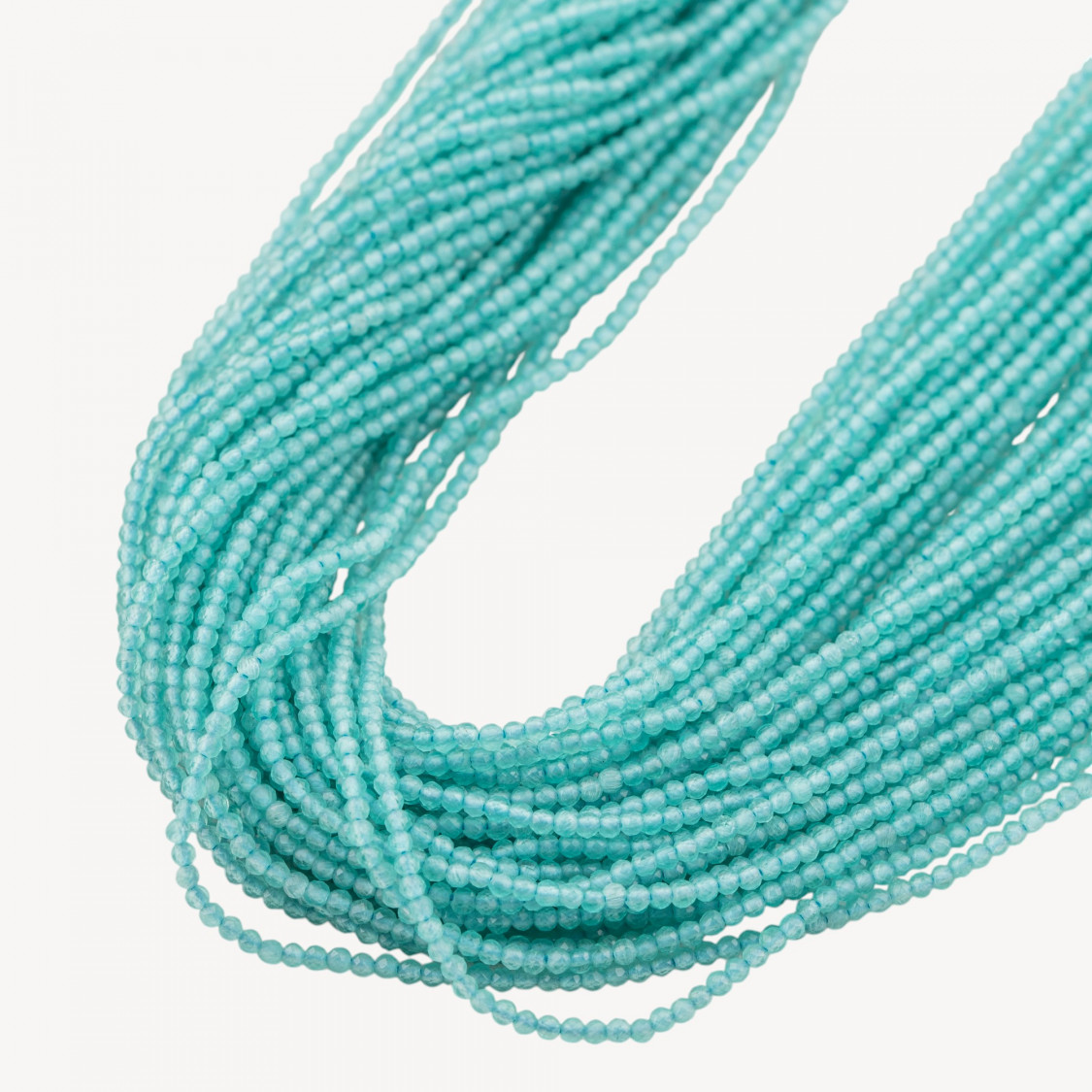 Zirconi Perline Sfaccettate 2mm Verde Acqua-ZIRCONI | Worldofjewel.com