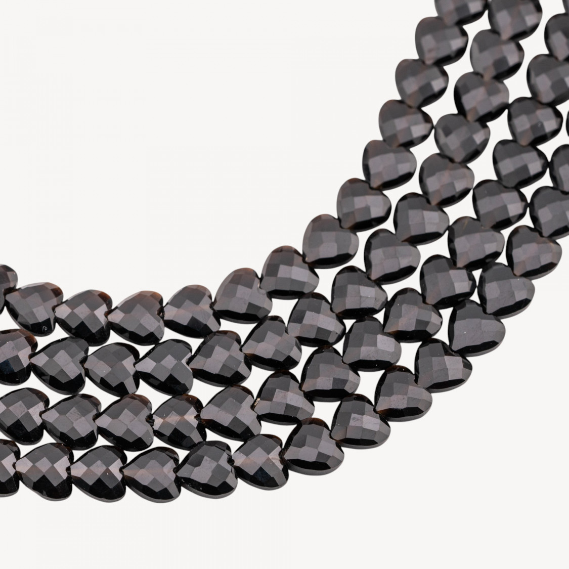 Onyx Cœur Plat Facetté Rigide Taille 8 mm-ONYX | Worldofjewel.com