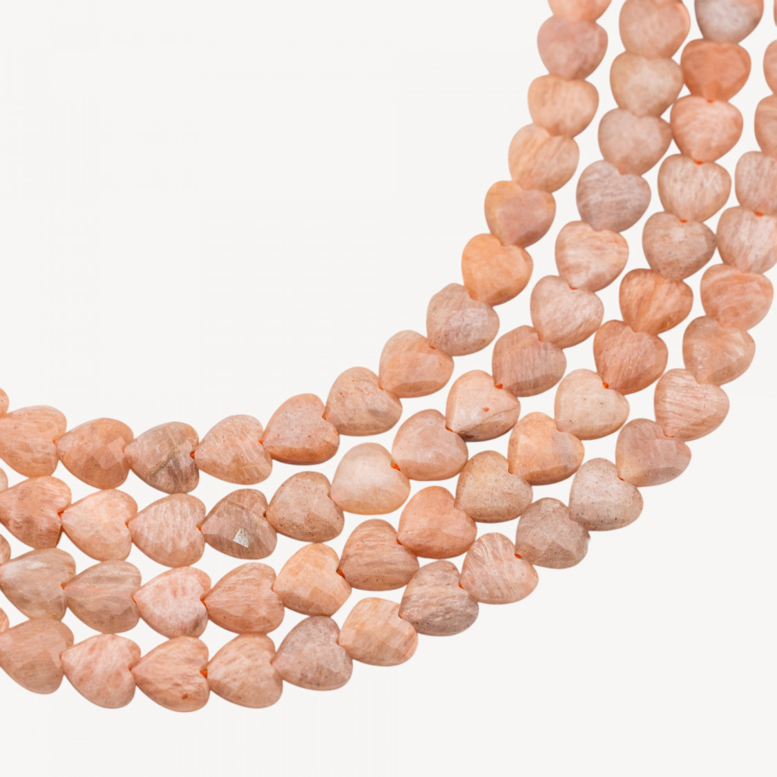 Pietra Del Sole Rosa Cuore Piatto Sfaccettato Taglio Rigido 8mm-ROSE | Worldofjewel.com