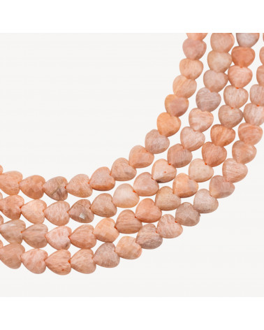 Pietra Del Sole Rosa Cuore Piatto Sfaccettato Taglio Rigido 8mm-ROSE | Worldofjewel.com