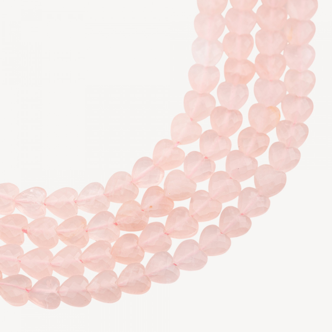 Quarzo Rosa Cuore Piatto Sfaccettato Taglio Rigido 8mm-QUARZO ROSA | Worldofjewel.com