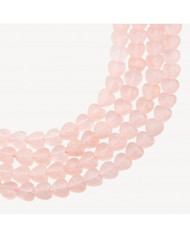 Quarzo Rosa Cuore Piatto Sfaccettato Taglio Rigido 8mm-QUARZO ROSA | Worldofjewel.com