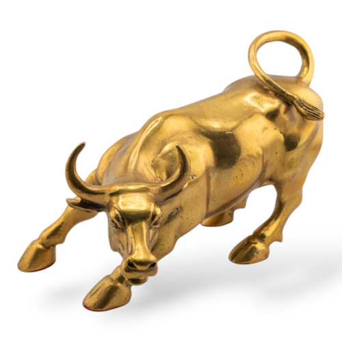 Tierfigur aus Messing, 18 x 13 cm