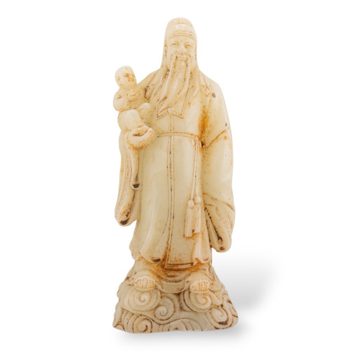 Adorno de estatua de jadeíta grabado a mano de 20 cm