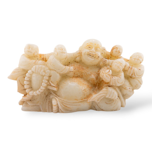 Statuette ornementale en jade jadéite gravée à la main, 21 cm