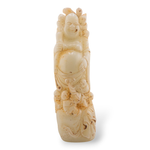 Hand-Engraved Jadeite Jade Statue Ornament 21cm