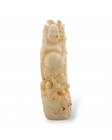 Soprammobile Statue Di Giada Giadeite Inciso A Mano 21cm-STATUETTES | Worldofjewel.com