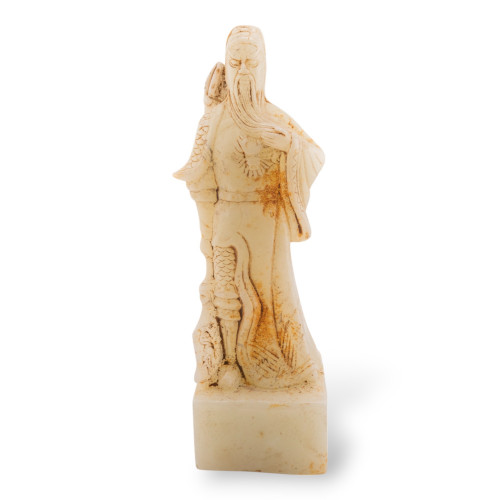 Handgravierte Jadeit-Statue, 22 cm