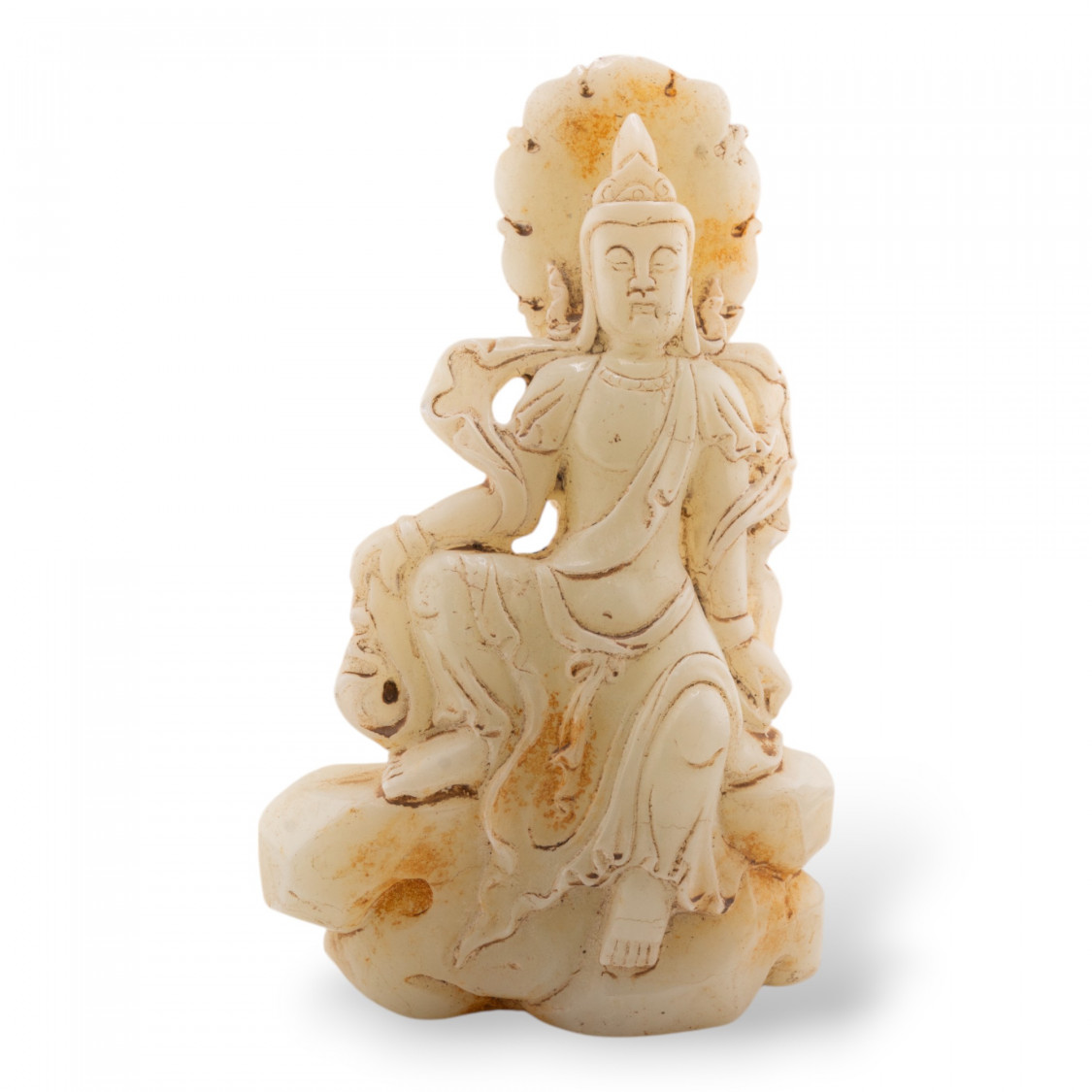 Soprammobile Statue Di Giada Giadeite Inciso A Mano 22cm-STATUETTEN | Worldofjewel.com